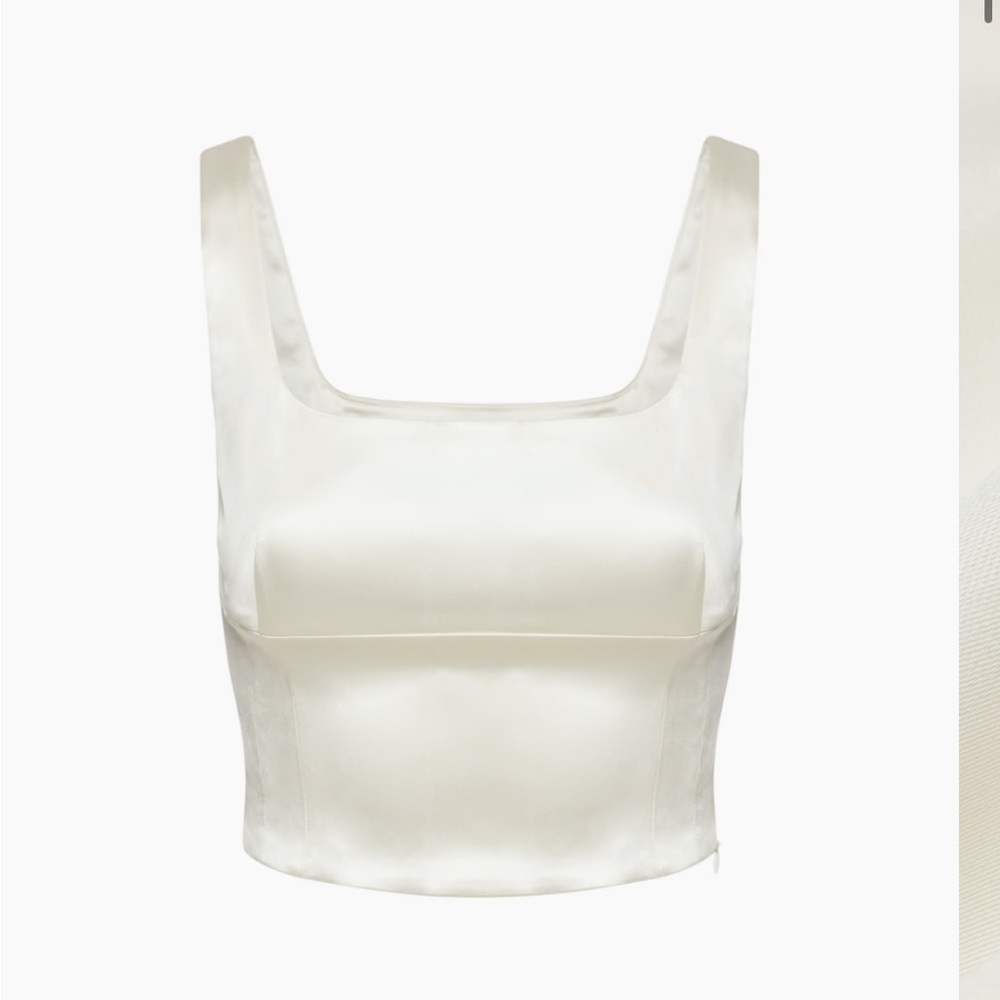 Aritzia Shine Satin Bustier XS tank party